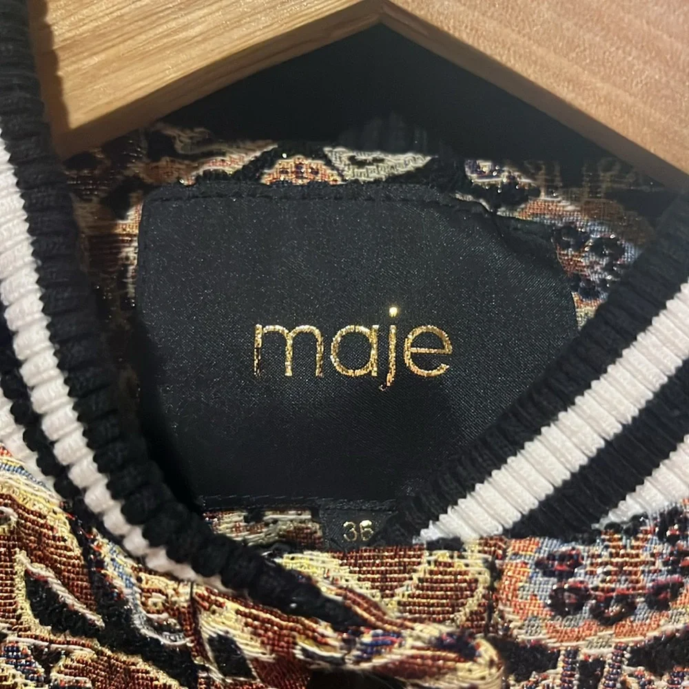 Maje - BASLIRA TAPESTRY-INSPIRED JACQUARD BOMBER JACKET - Picture 12 of 14